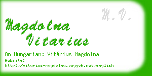 magdolna vitarius business card